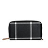 Black Windowpane Plaid Smooth Pebble