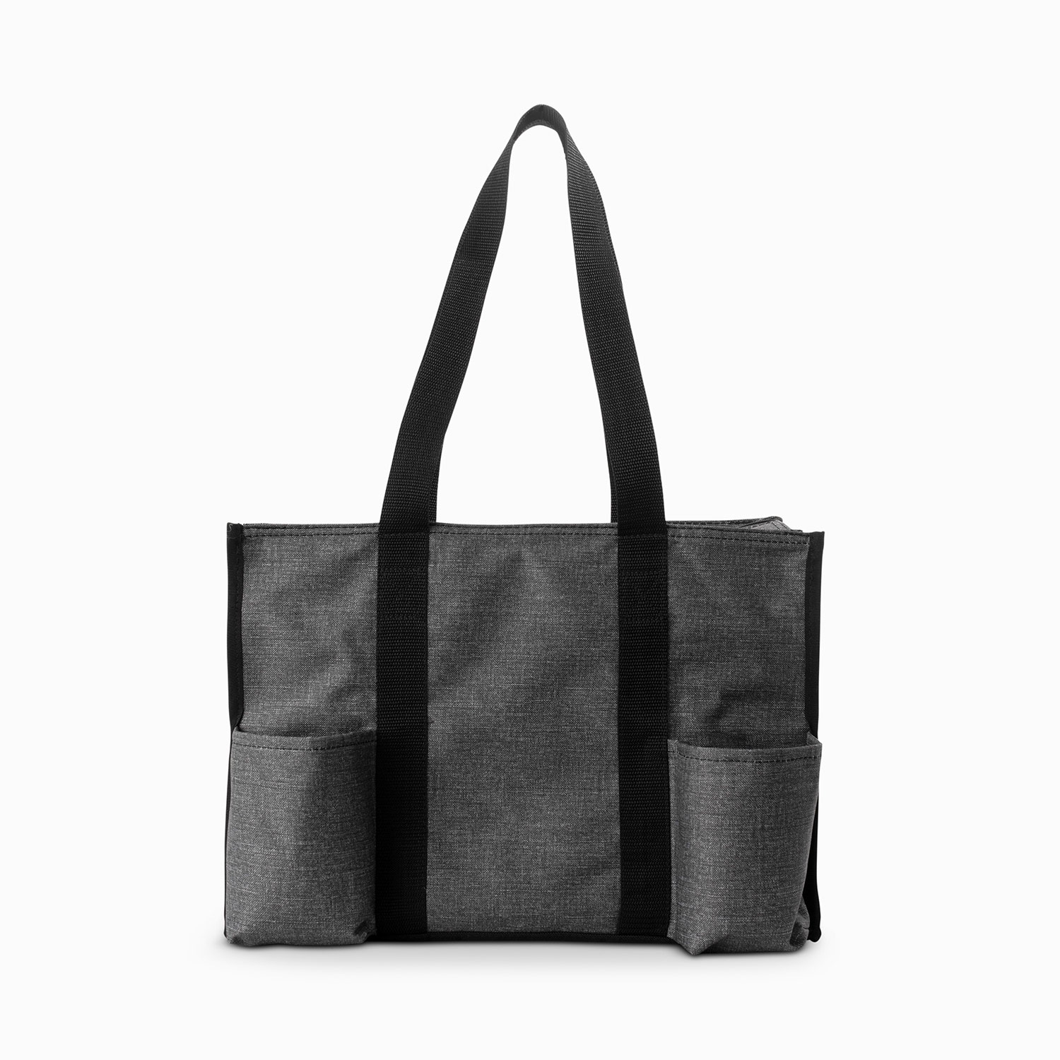 22 Extra Large Shopping Tote Grocery Bag with Outer Pocket in Black