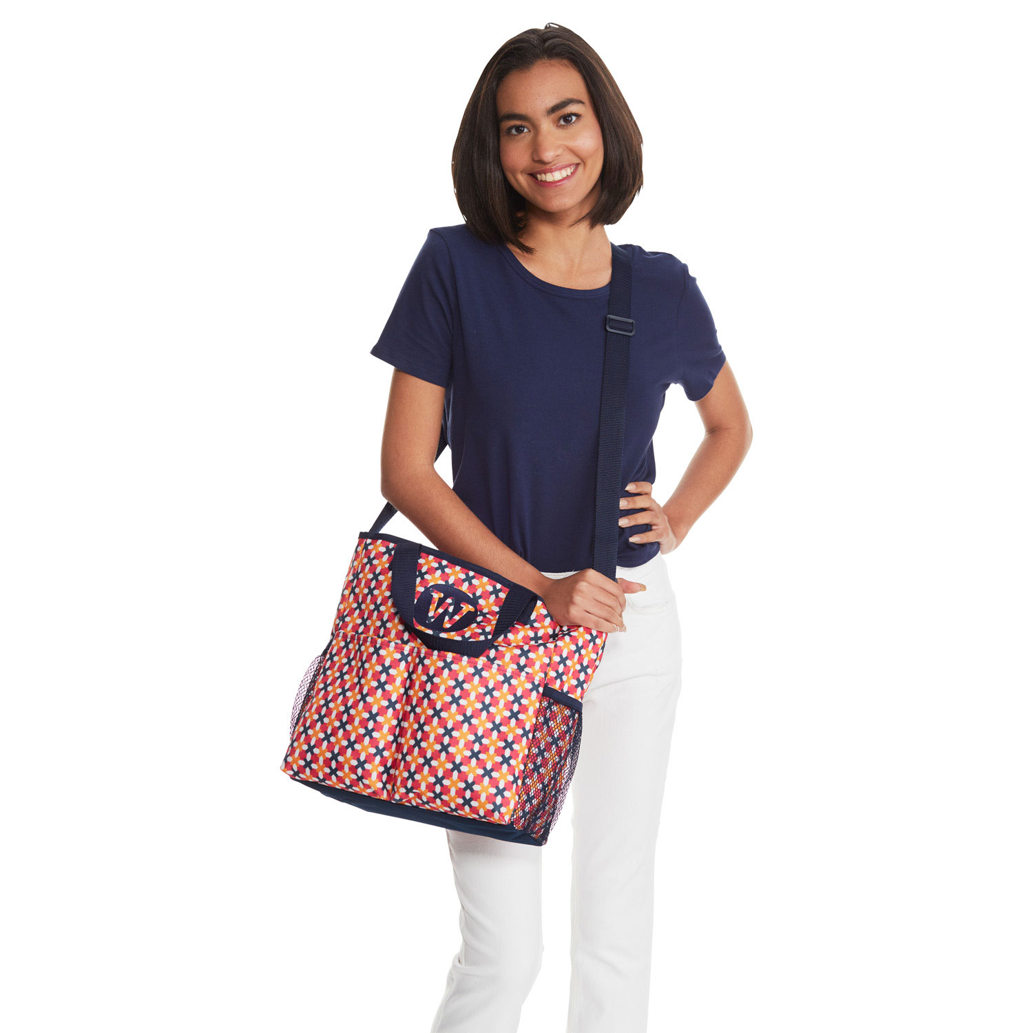 Crossbody organizing clearance tote