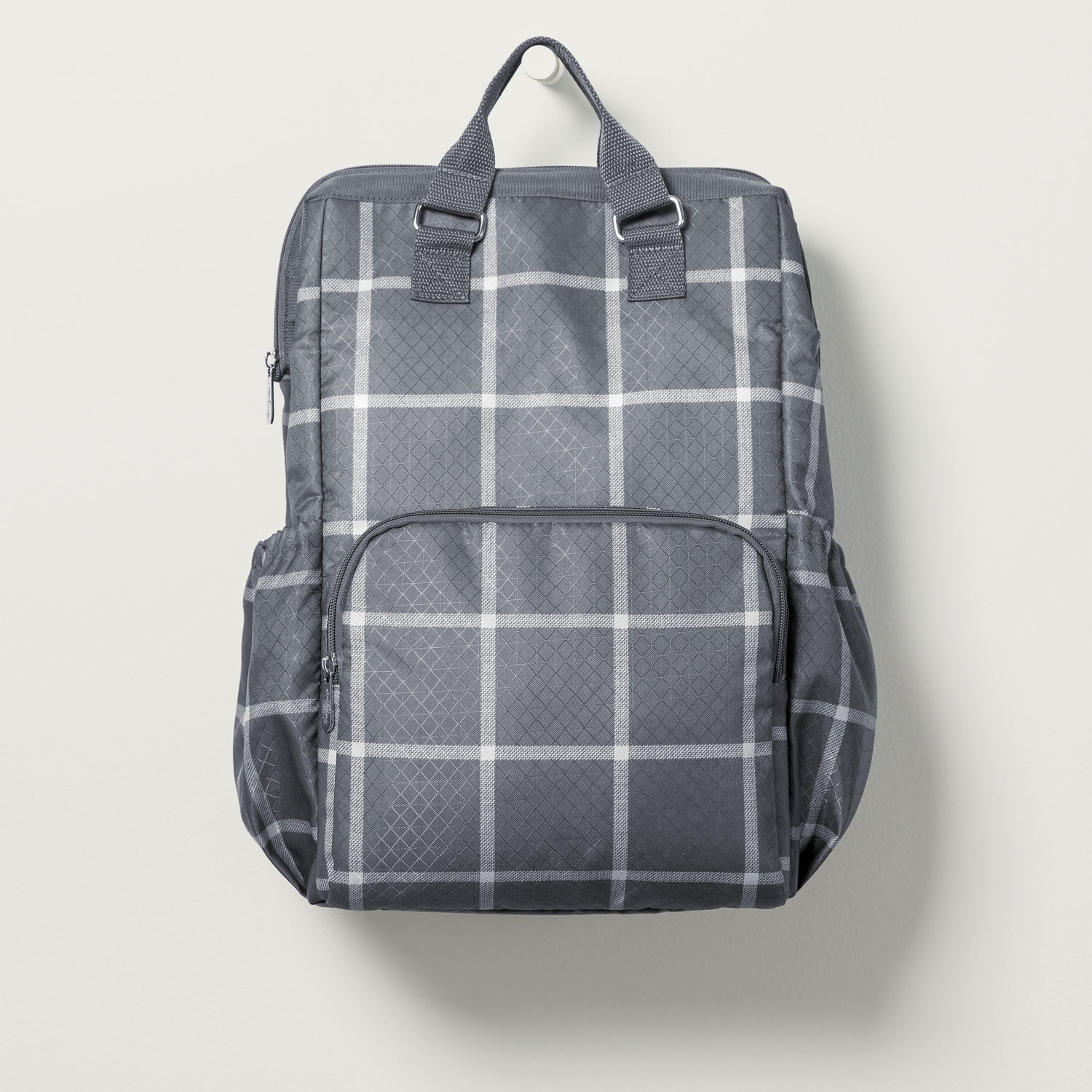 plaid backpack