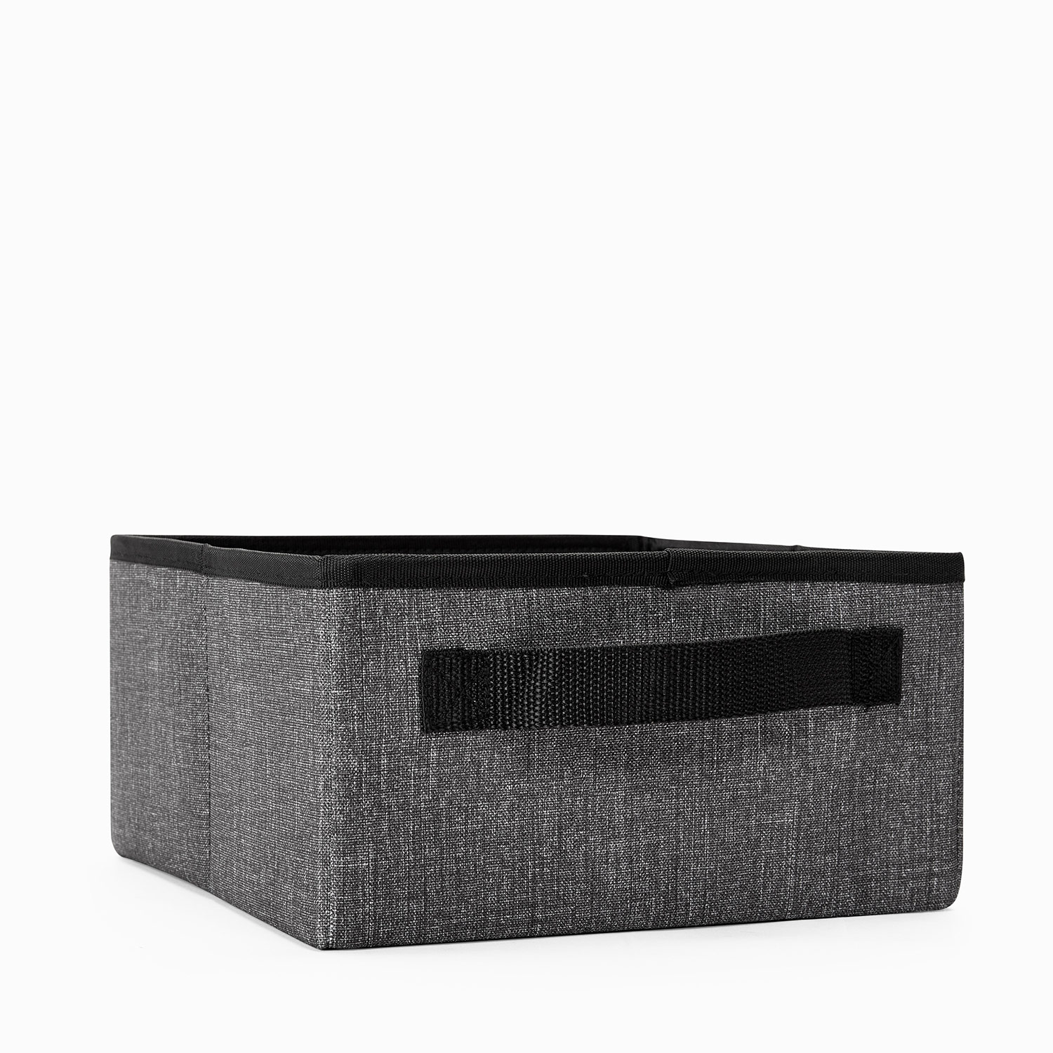 Gray Plaid Folding Large Fabric Storage Bins with Handles (Set of 3)