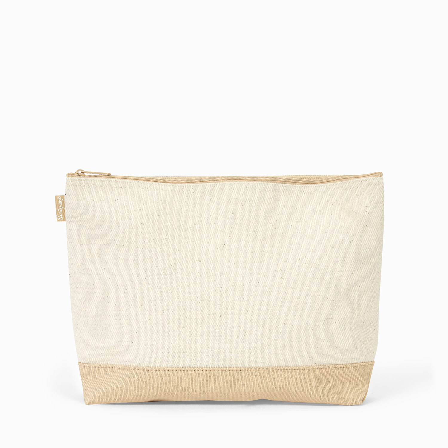 Warm Sand Colorblock Canvas Zipper Pouch ThirtyOne Gifts