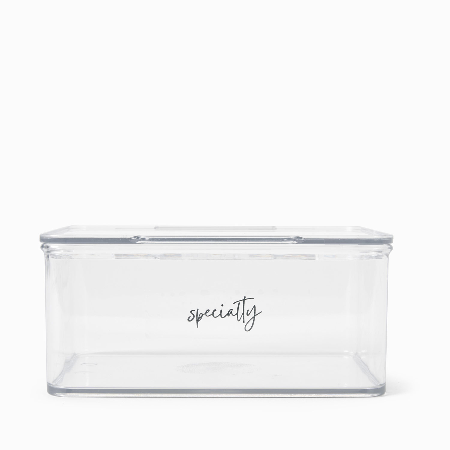 Seasonally Script Personalized Glass Container with Acacia Lid-Large