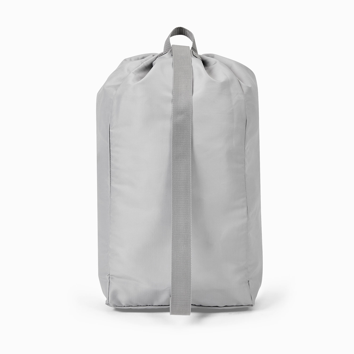 Drawstring Linen Laundry Bag in Light gray