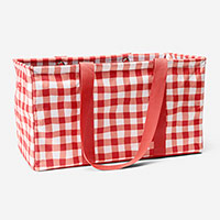 Large Utility Tote - Red Picnic Gingham