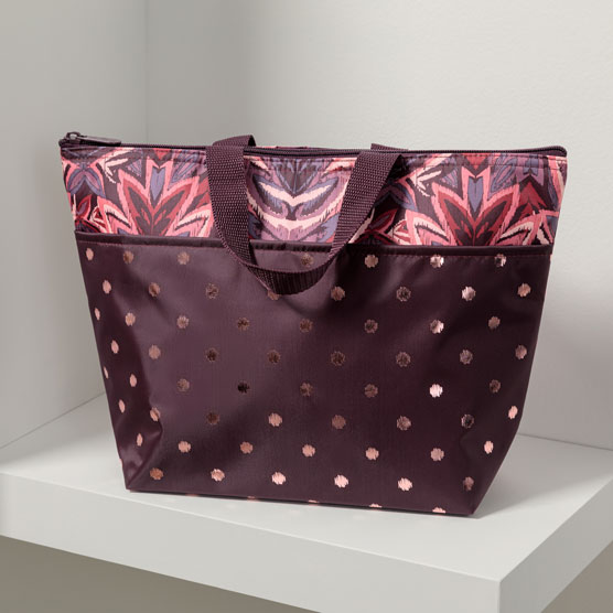 thermal tote butterfly swirl dot