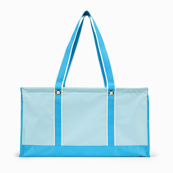 Large Utility Tote - Neon Blue Colorblock