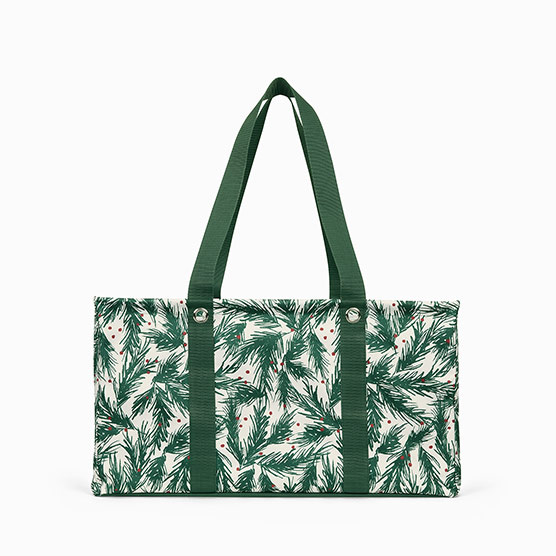 Large Utility Tote - Evergreen Branches