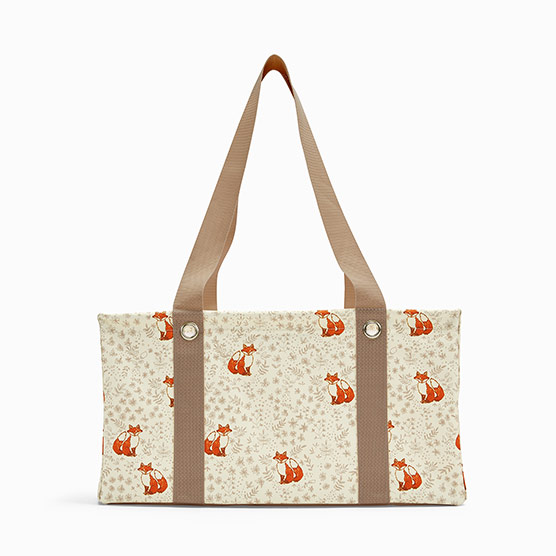 Medium Utility Tote - Floral Foxes