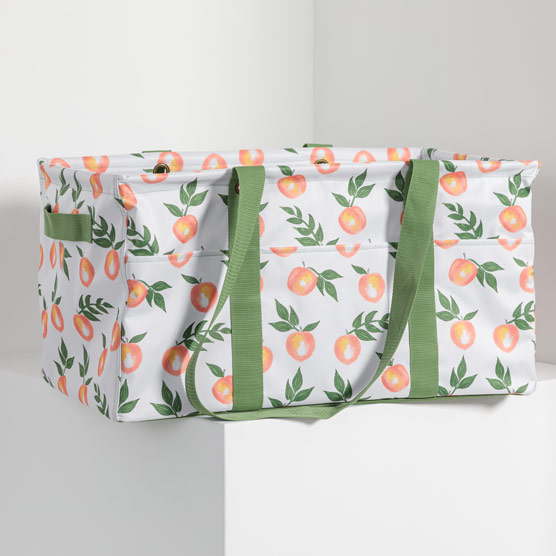 Peach Paradise Deluxe Utility Tote ThirtyOne Gifts Affordable