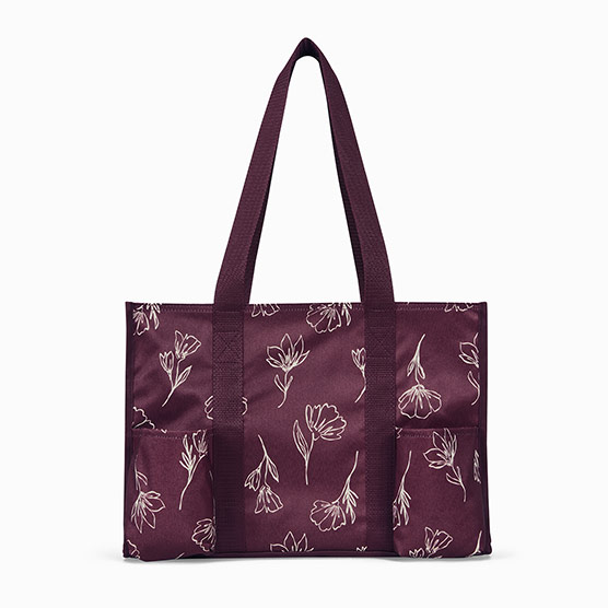 Zip-Top Organizing Utility Tote - Sketched Floral