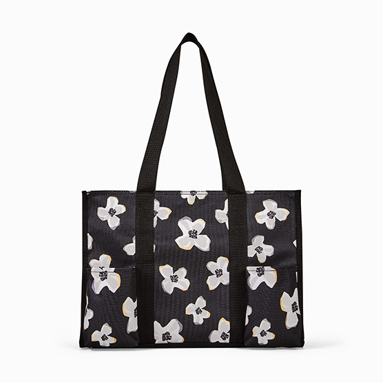 Zip-Top Organizing Utility Tote - Scattered Flowers