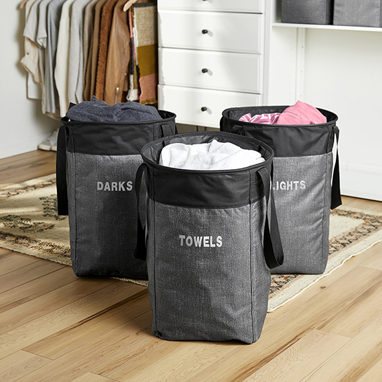 Charcoal Crosshatch - Stand Tall Bin - Thirty-One Gifts