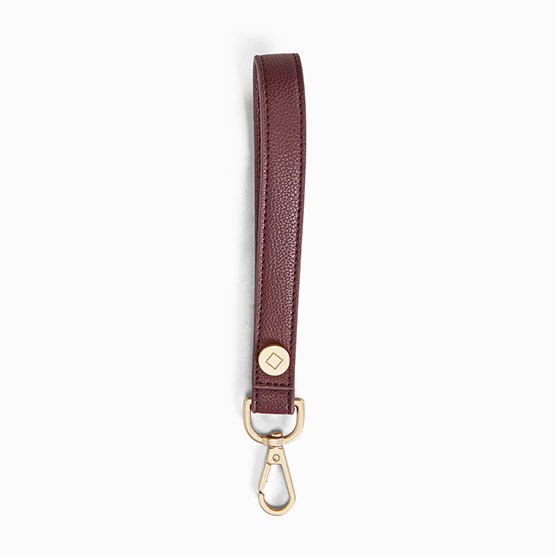 Wristlet Strap - Mulberry Smooth Pebble