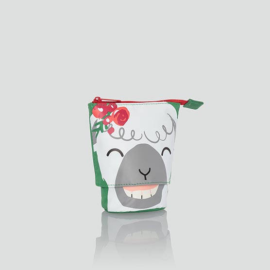 Hide & Peek Pouch - Holiday Llama