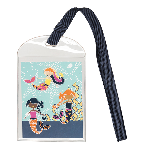 mermaid luggage tag