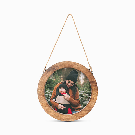 Close to Home Round Frame - Natural Wood