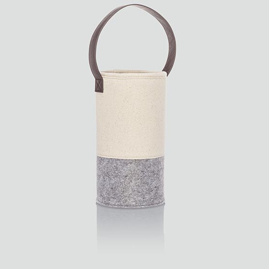 grey felt bag