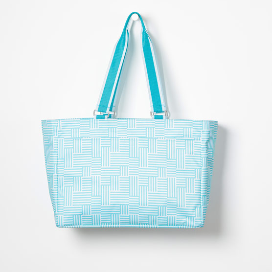 market stripe logo medium tote