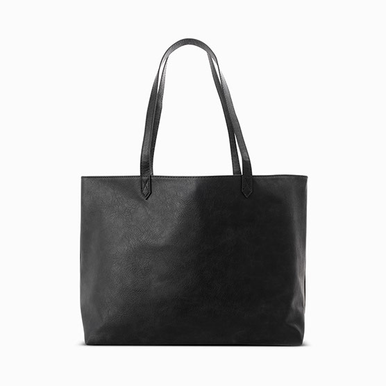 modern leather tote