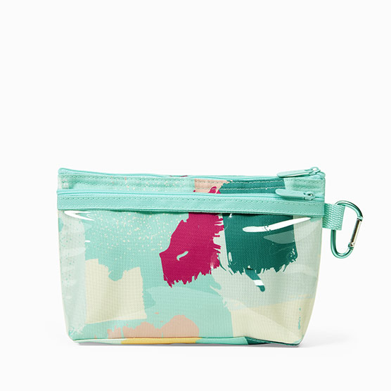 Clear Clip Pouch - Painted Streaks