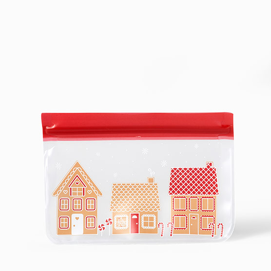 Reusable Snack Bag–Small - Gingerbread Houses