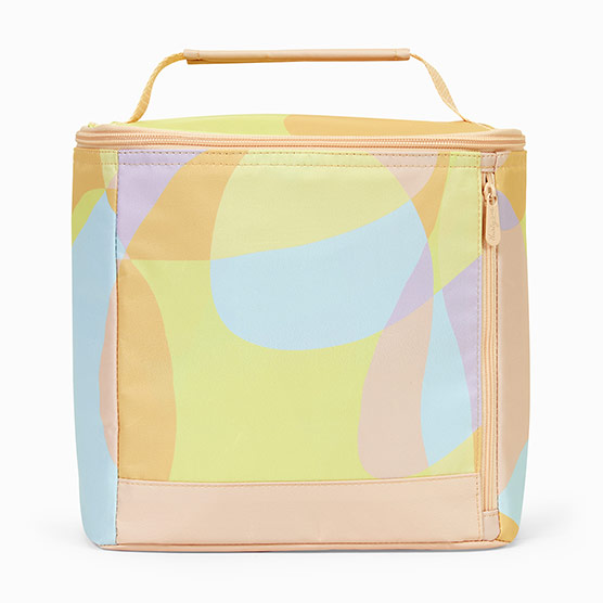 Insulated Recycled Lunch Box - Pink & Yellow