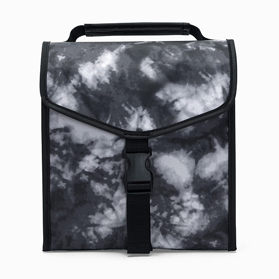 Fold-Over Lunch Bag - Black Tie-Dye