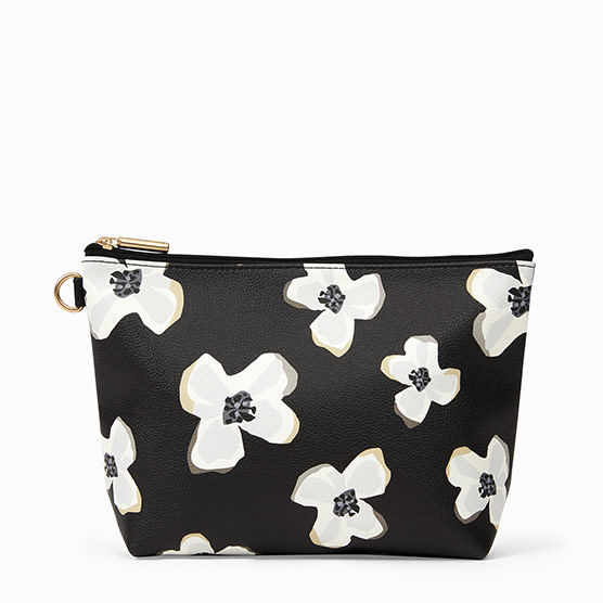 Tapered Pouch - Scattered Flowers Smooth Pebble