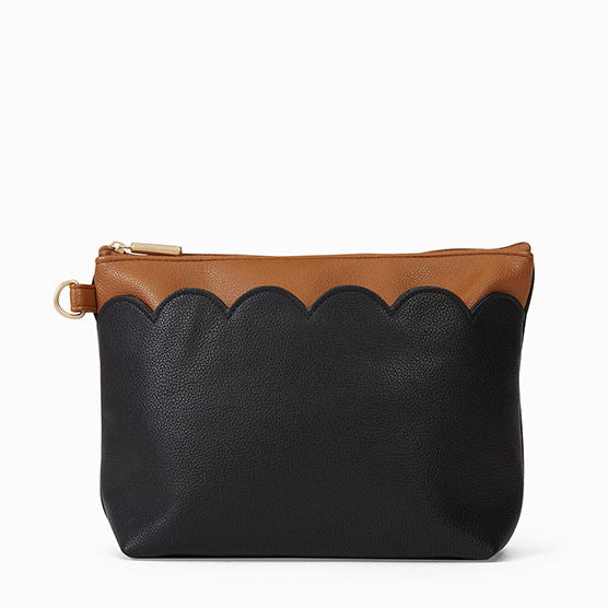 Tapered Pouch - Black Smooth Pebble