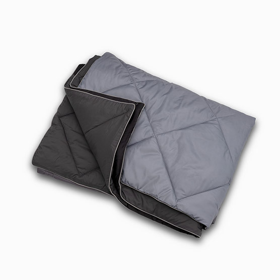 Foldable Puffer Blanket - Black Gradient