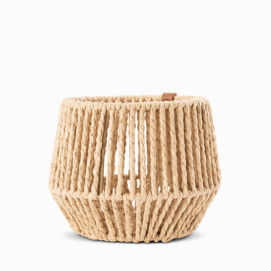 Mini Round Weave Basket - Natural Basketweave