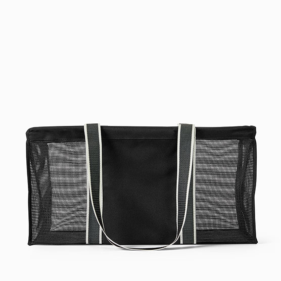 BÉIS 'The Mesh Pouch Trio' in Black - Mesh Travel Bags With