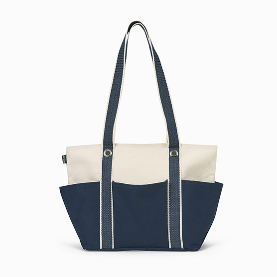 Canvas Carryall Tote - Navy Colorblock