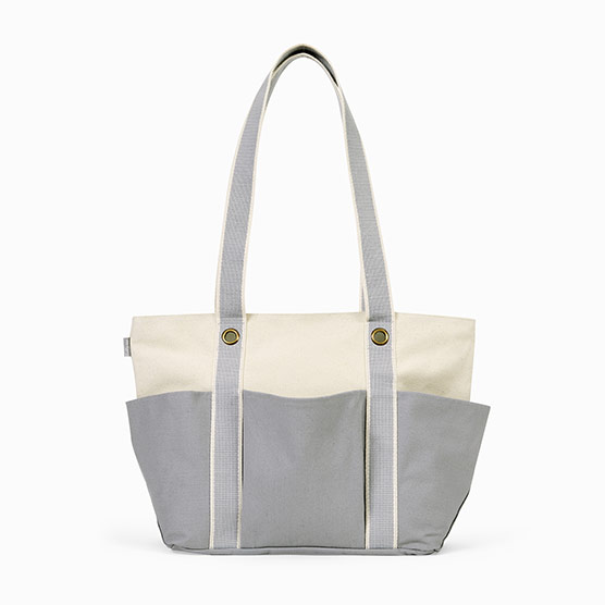 Canvas Carryall Tote - Whisper Grey Colorblock