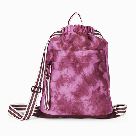 Essential Cinch Backpack - Mulberry Tie-Dye