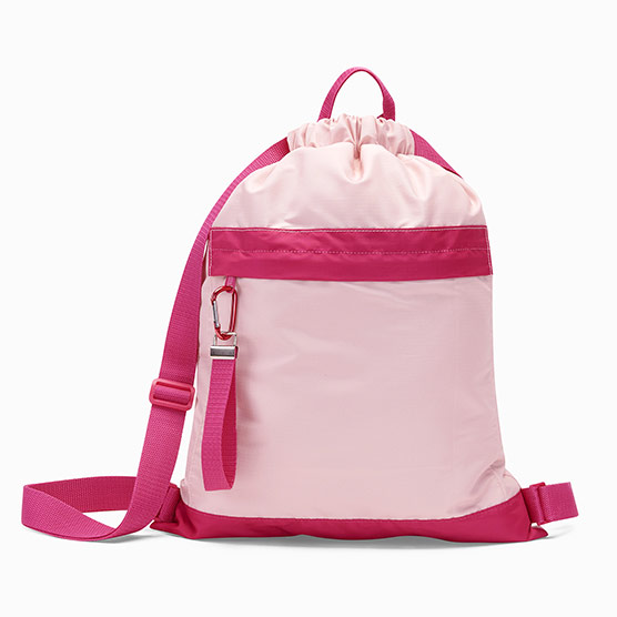 Essential Cinch Backpack - Hibiscus Pink Colorblock