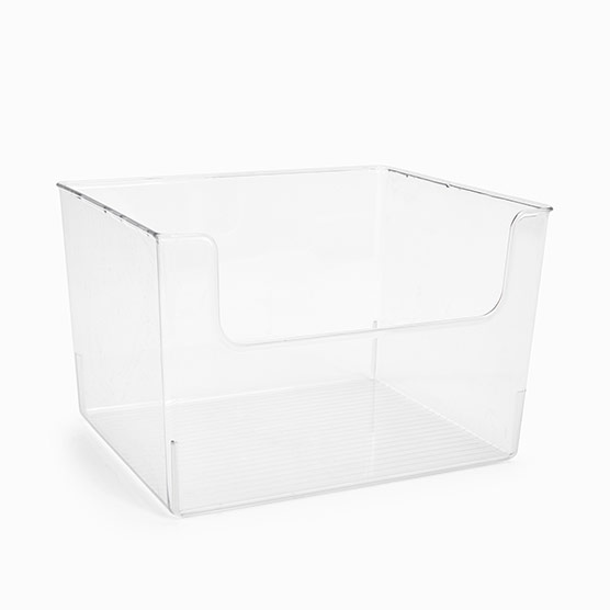 Wide Open Clear Storage Bin - Clear