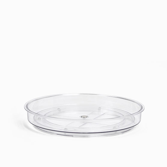 Small Shallow Clear Rotating Caddy - Clear