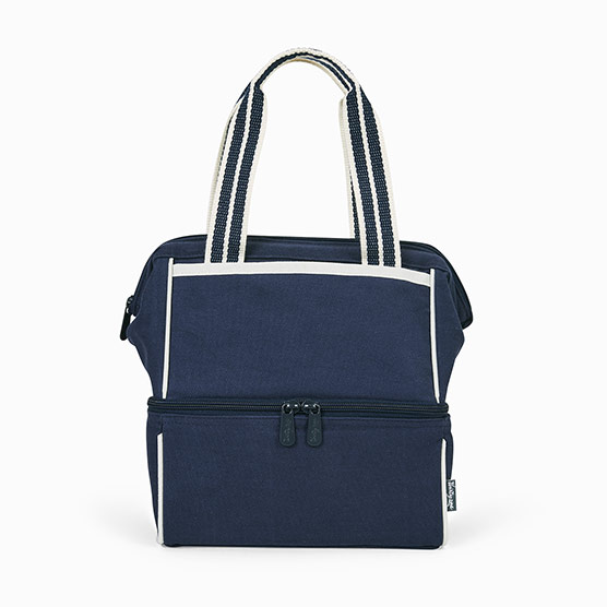 Dual Compartment Lunch Bag - Navy