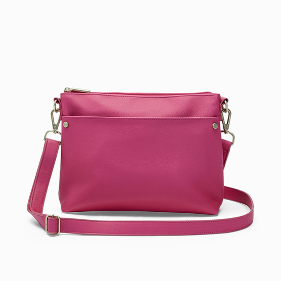 Relaxed Crossbody Bag - Hibiscus Pink Smooth Pebble