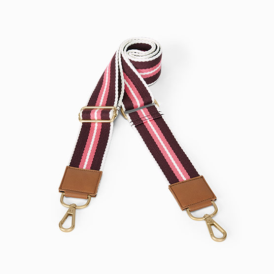 Mix & Match Crossbody Strap - Mulberry & Pink Stripe