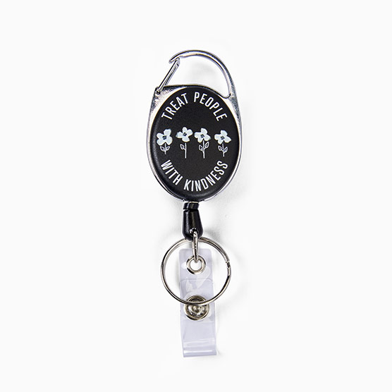 Badge Reel - Treat With Kindness Floral